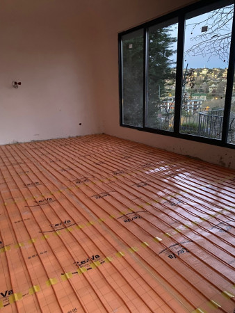 Seramik altı ısıtma,Kış bahçesi ısıtma uygulaması (Acarkent villaları,Beykoz İstanbul)